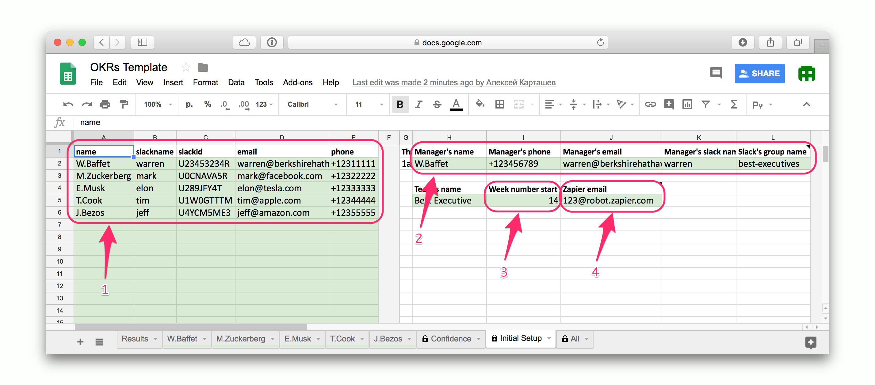 Автоматизация чекинов целей и ключевых результатов (Objectives & Key Results) через Google Sheets